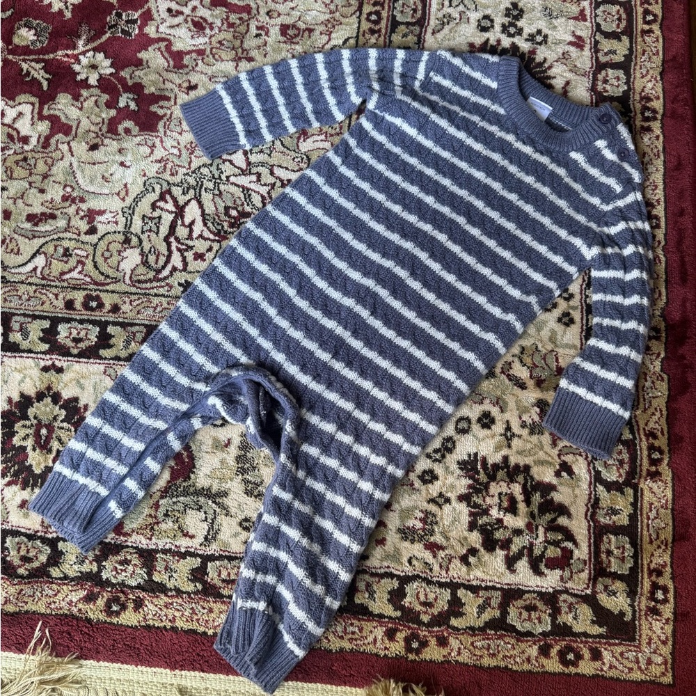 Nordstrom Gray and White Striped Bodysuit